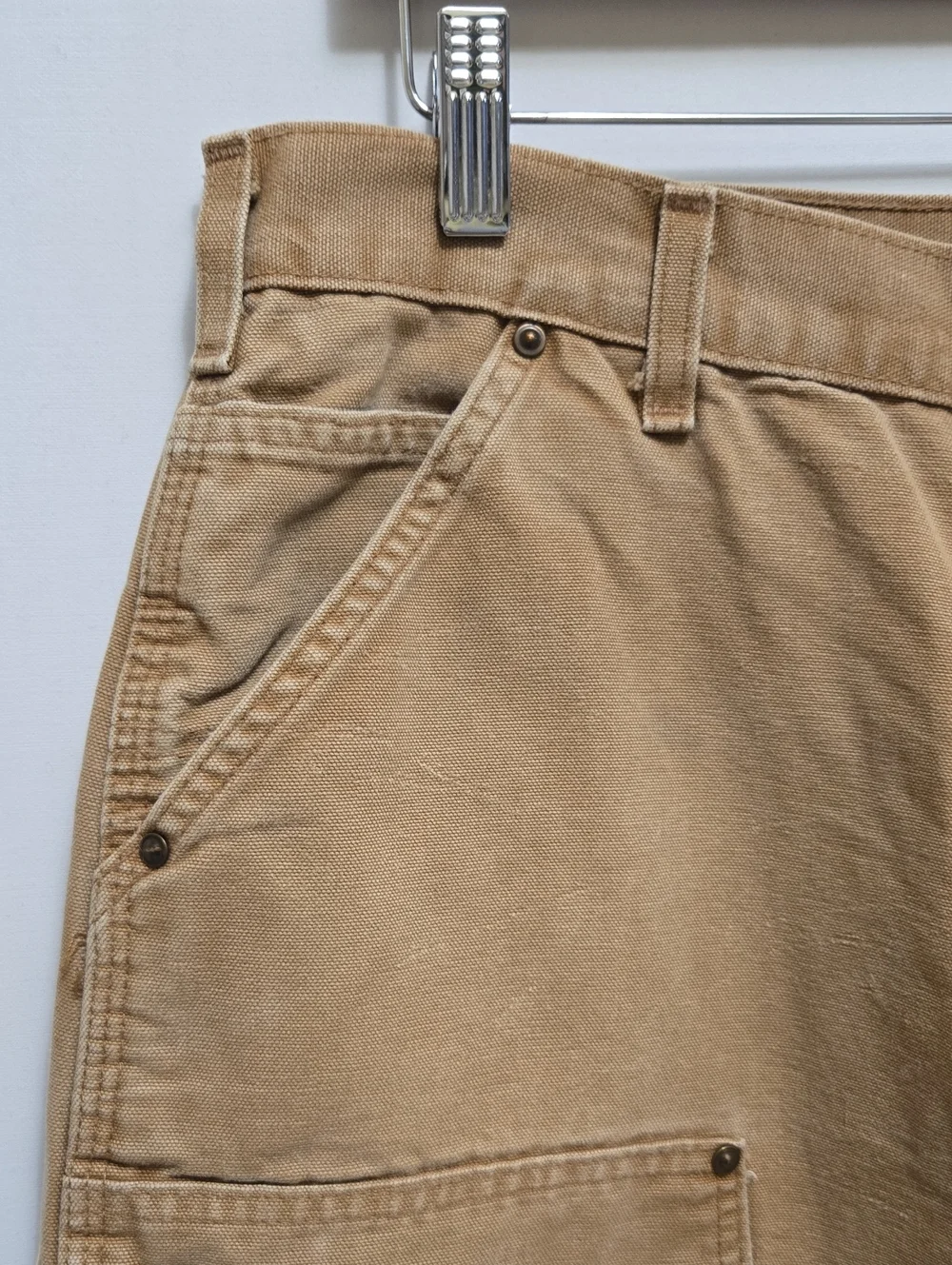 Carhartt B136 Brown Double Knee Duck Work Pants 36x32 Carpenter Dungaree